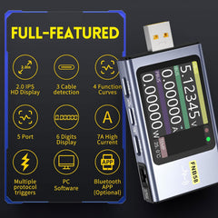 FNIRSI FNB58 USB Tester, Digital Voltmeter with Bluetooth 