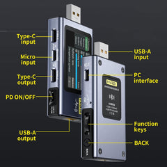 FNIRSI FNB58 USB Tester, Digital Voltmeter with Bluetooth 